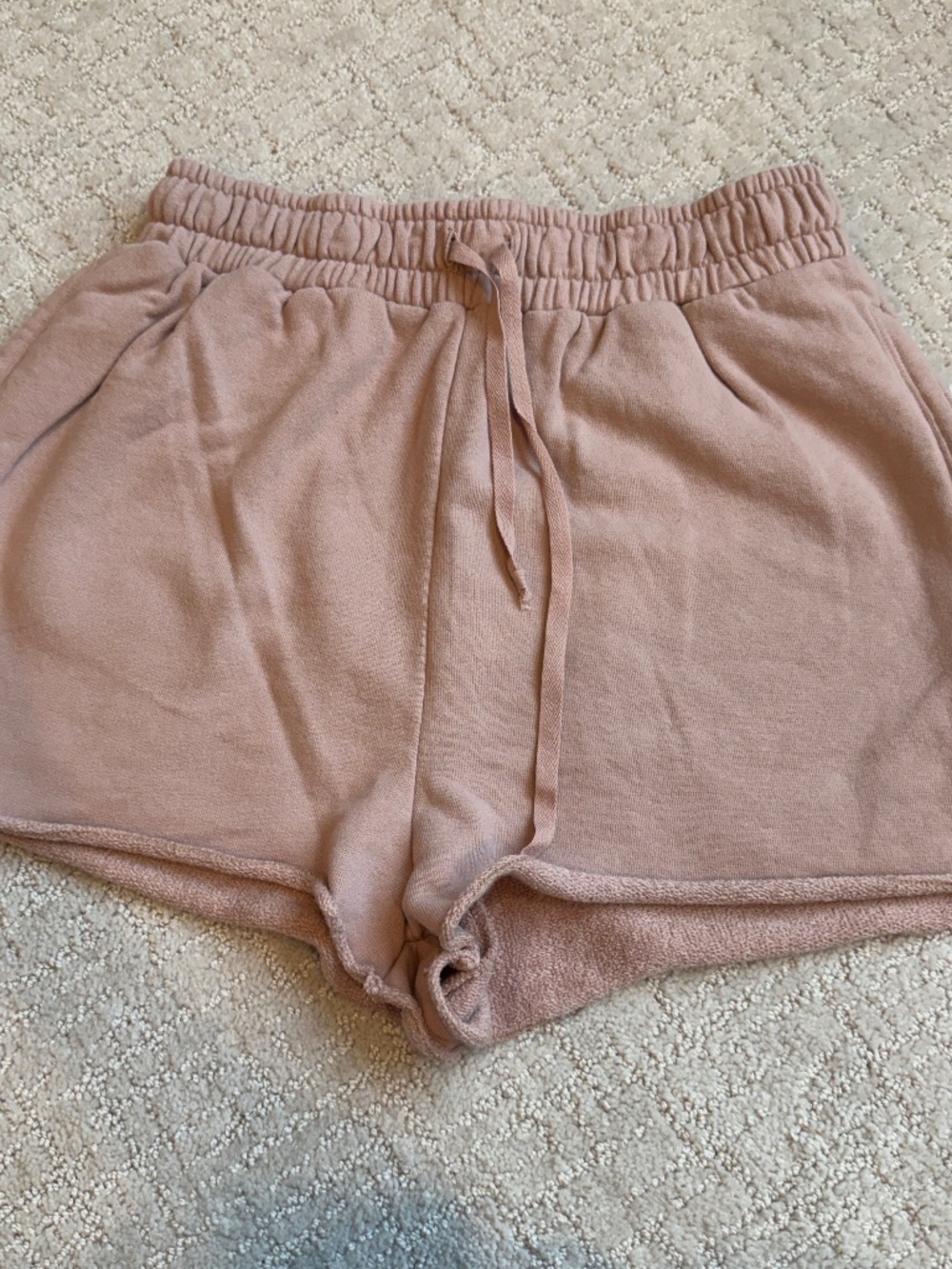 Lovers + Friends Dusty Pink Sweat Shorts, Size Medium